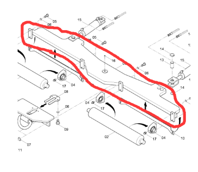 Dynapac Top Push Beam Part Number 4812030268