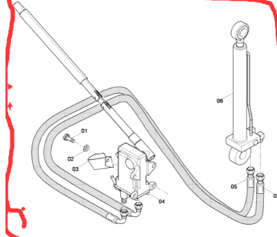 Dynapac roof hydraulic device part number 4812036948