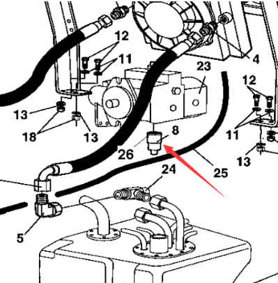 Dynapac hydraulic oil temperature sensor part number 4700377339