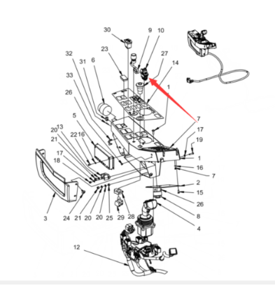 Dynapac parking brake switch part number 4812118697