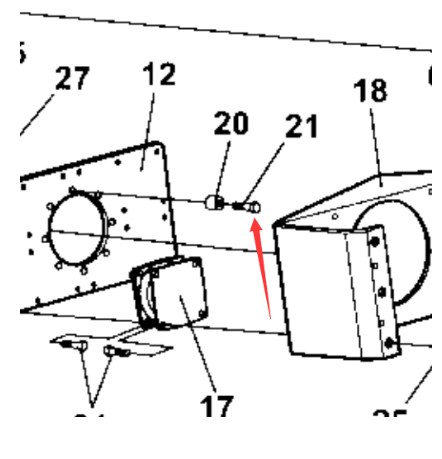 Dynapac fastening bolt part number 500082