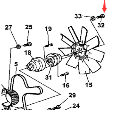 Dynapac fan fixing bolt part number 500047