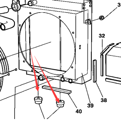Dynapac water tank shock absorber block part number 90455