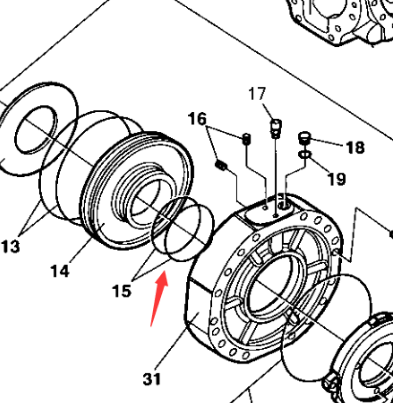 Dynapac brake disc sealing ring part number 909619