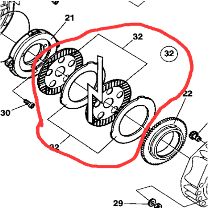 Dynapac rear axle brake pad kit part number 939284