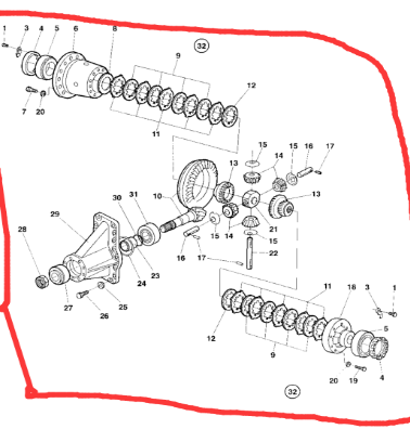 Dynapac rear axle package assembly part number 935644