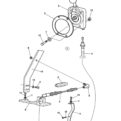 Dynapac throttle cable assembly part number 389171