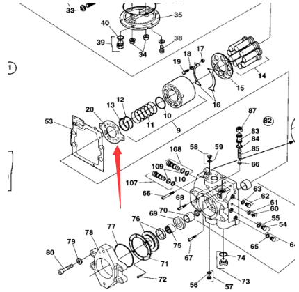 Dynapac walking pump distribution plate part number 936547