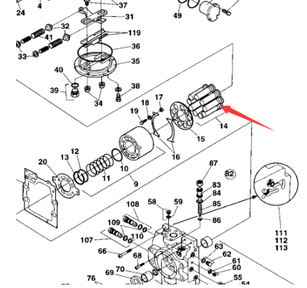 Dynapac walking pump plunger part number 903570