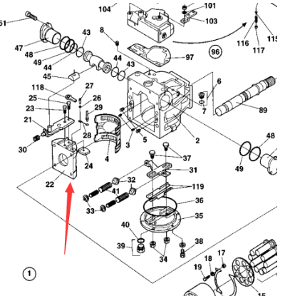 Dynapac walking pump inclined plate part number 903579