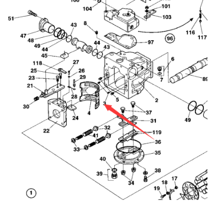 Dynapac walking pump inclined plate bearing part number 901452