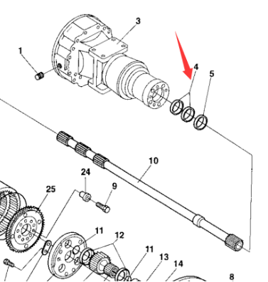 Dynapac rear axle half shaft oil seal part number 909586