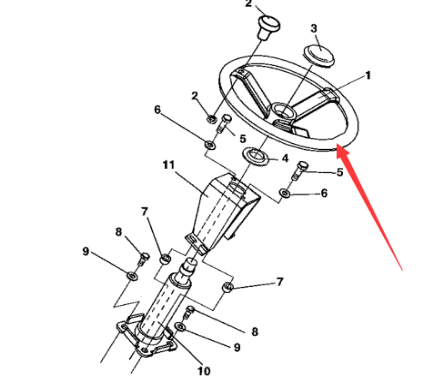 Dynapac steering wheel part number 372964