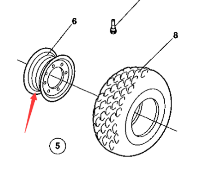 Dynapac vacuum tire hub part number 4700393335