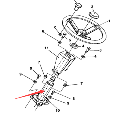 Dynapac steering column part number 902123