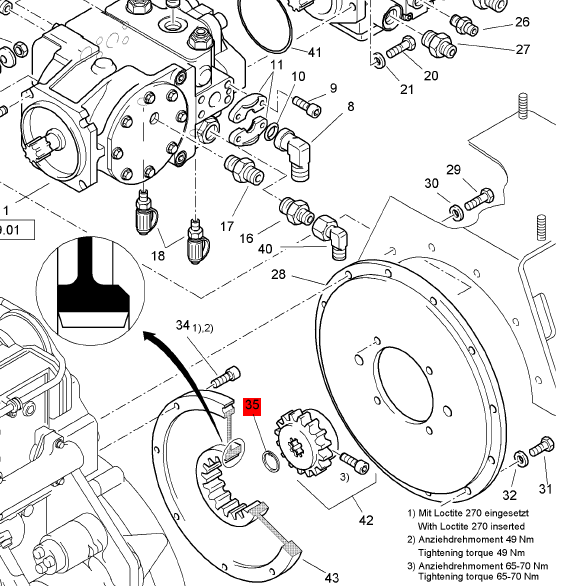 BOMAG snap ring snap spring part number 09221400