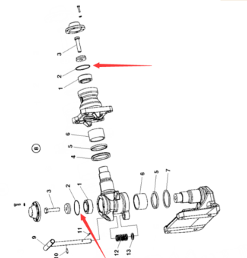 Dynapac intermediate hinge seal ring part number 4700791962