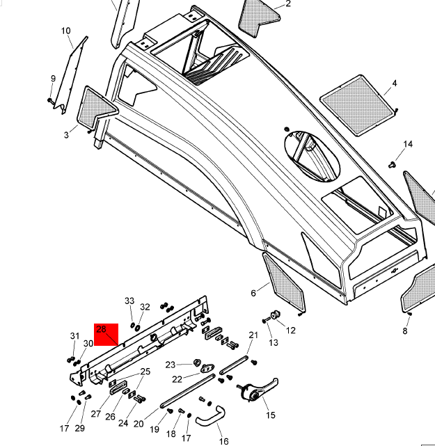 BOMAG tailboard assembly part number: 58071084