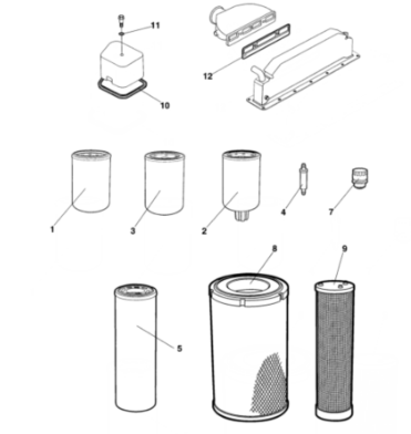 Dynapac 1000 hour maintenance package part number 938553