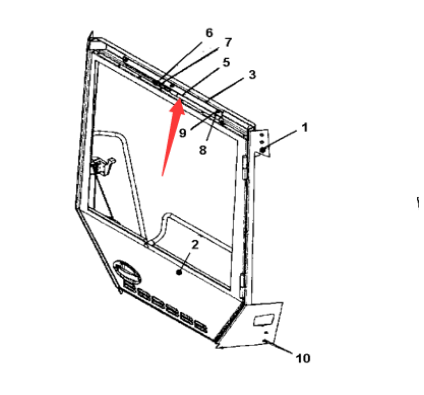 Dynapac cab door gas spring part number 4700908284