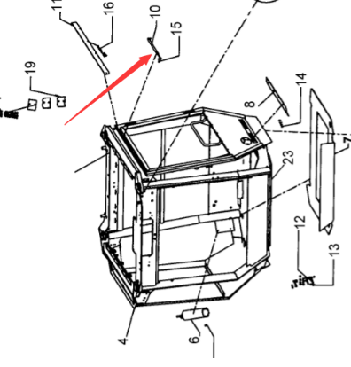 Dynapac cab door air spring part number 4812265349