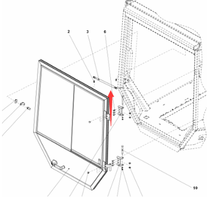 Dynapac cab door air spring part number 4812120272