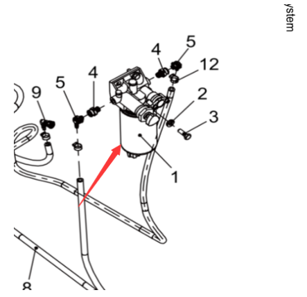 Dynapac oil-water separator part number 4812269435