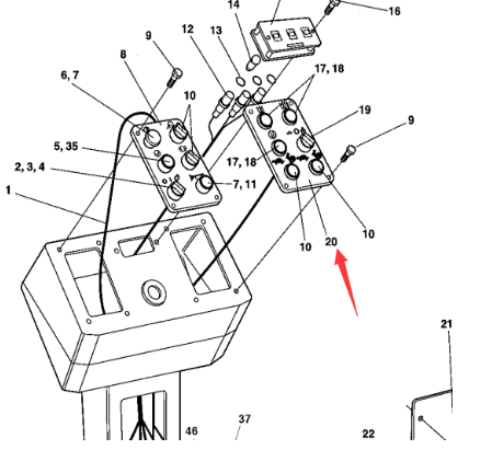 Dynapac right dashboard part number 4700380277