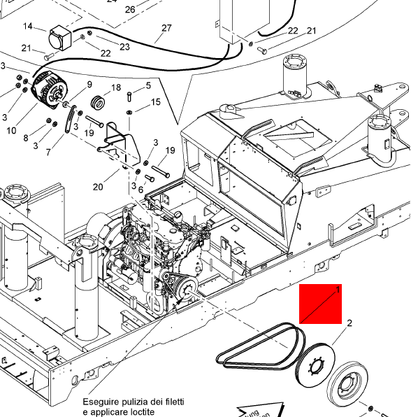BOMAG generator belt part number 06312304