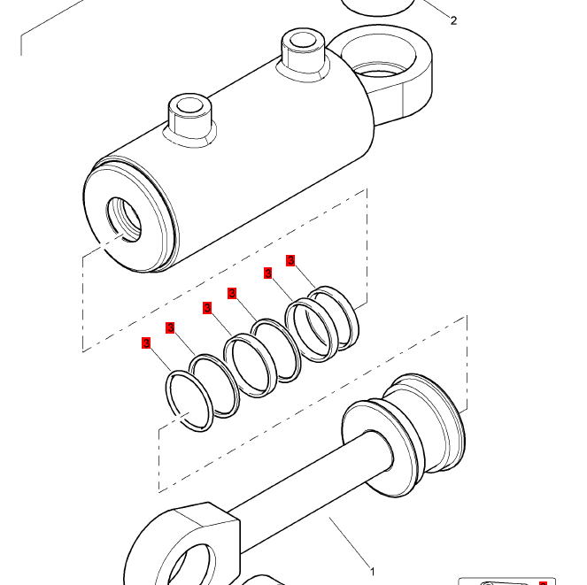 BOMAG steering cylinder repair kit part number 05851673BOMAG steering cylinder repair kit part number 05851673