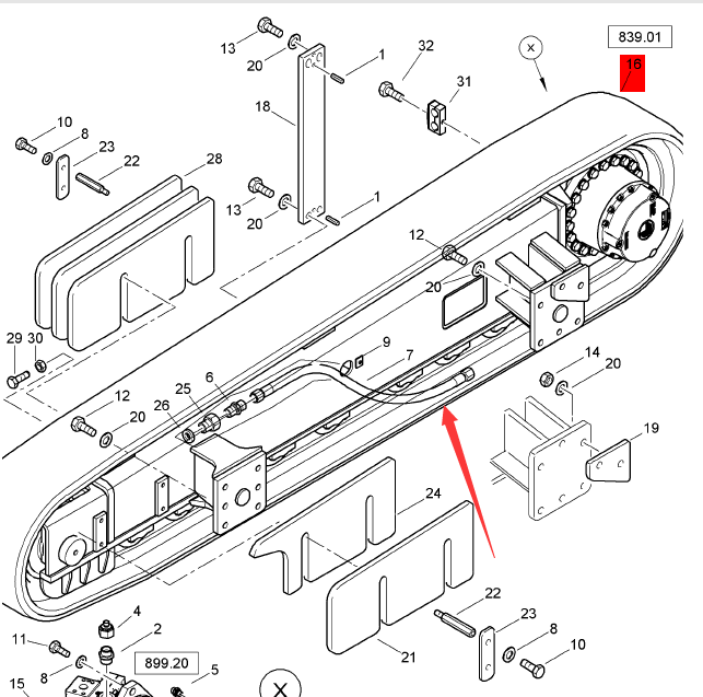 BOMAG walking assembly part number 83730138