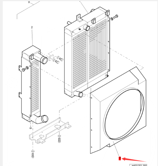 BOMAG radiator air guide cover part number 05903216