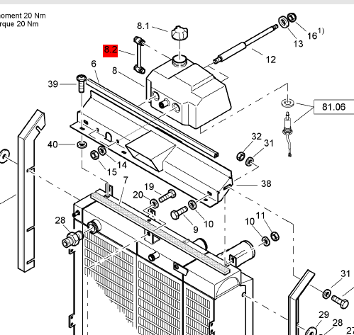 BOMAG water level observation tube part number 06550086