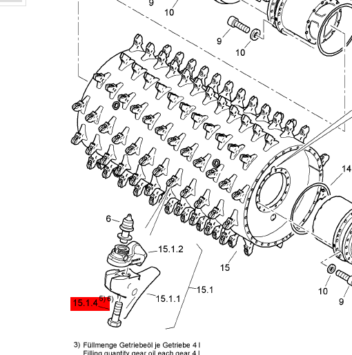 BOMAG fastening bolt part number 07152036