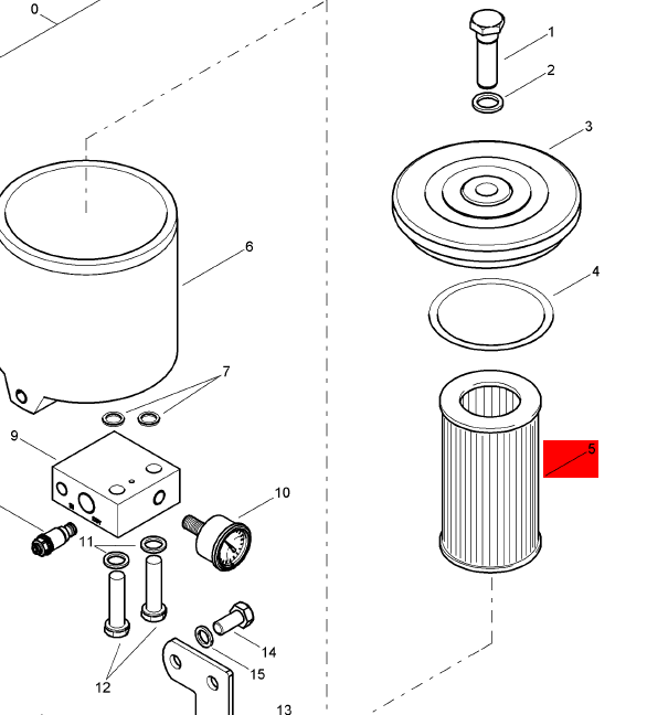 BOMAG liquid filter part number 05822106