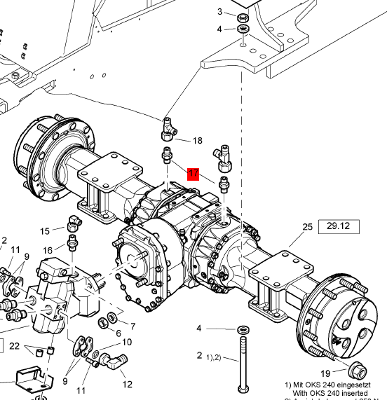 BOMAG hydraulic joint part number 05541605