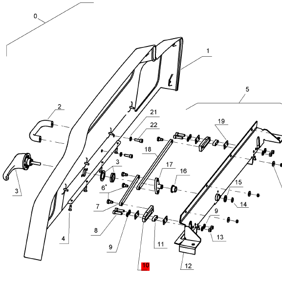 BOMAG locking rod part number 58070897