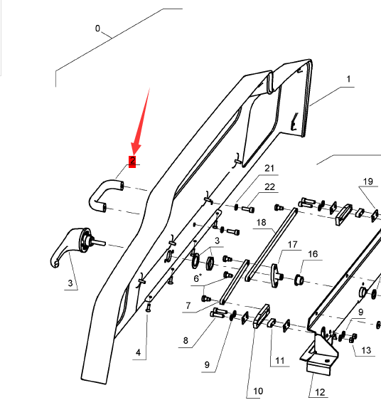 BOMAG Bow shaped Handle Part Number 06415251