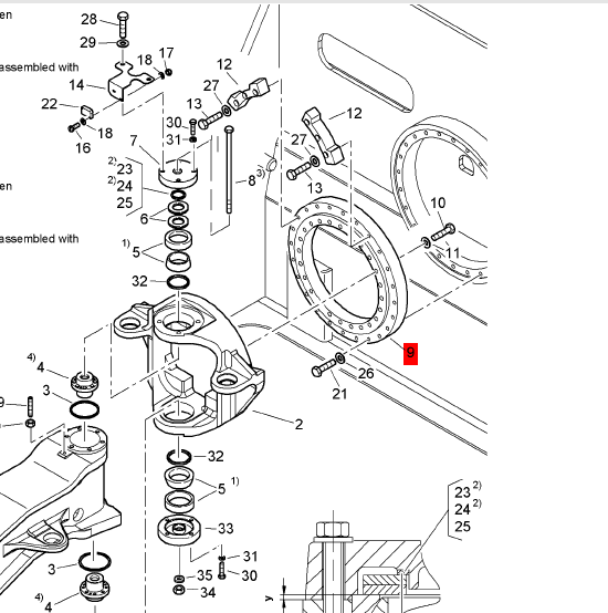 BOMAG rotary support part number 05268018