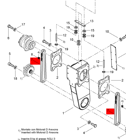 BOMAG walking motor part number 31166214