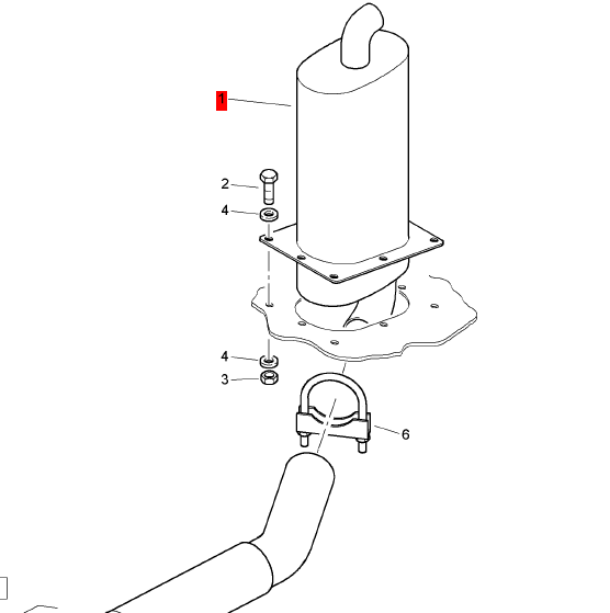 BOMAG exhaust muffler part number 05727512