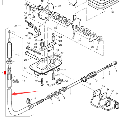 BOMAG gear cable part number 05561200
