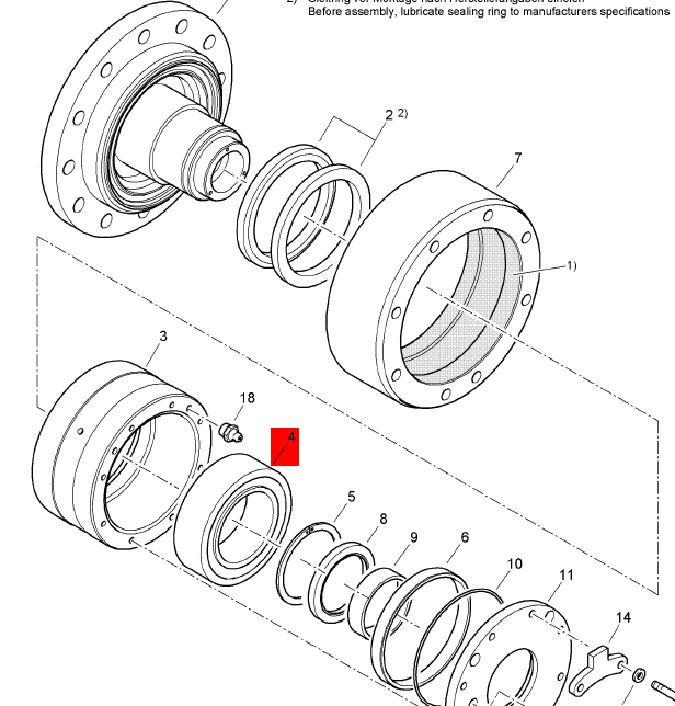 BOMAG Bearing (Support) Part Number 314154454