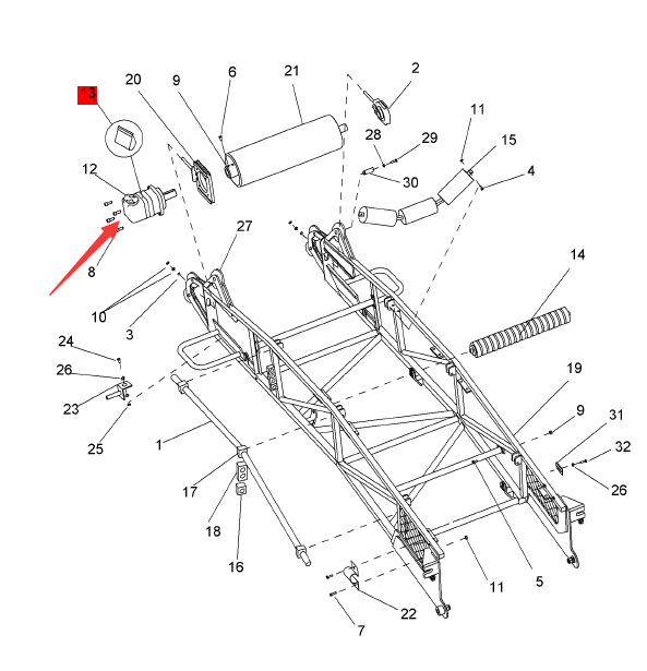BOMAG secondary feeding motor part number 330050110