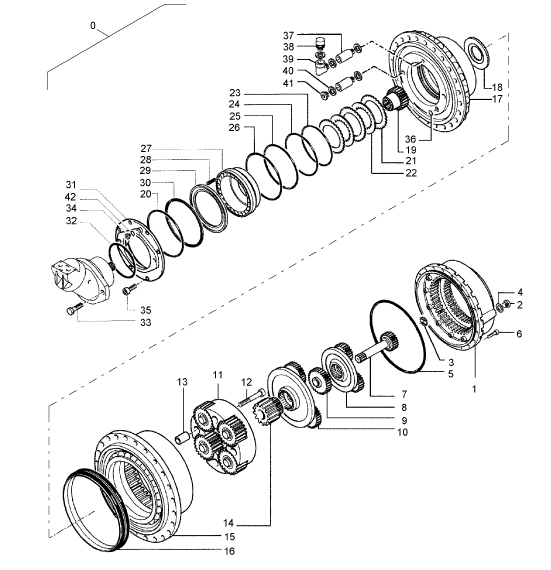 BOMAG walking reducer part number 05901045