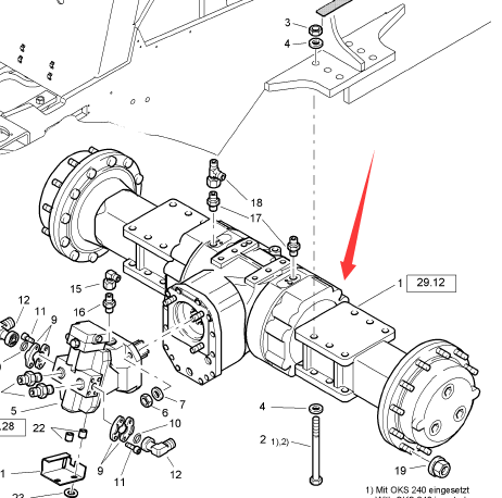 BOMAG Rear Axle Assembly Part Number 05585963