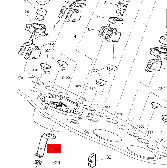 BOMAG support plate part number 58250165