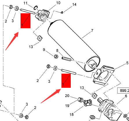 BOMAG adjustment bolt part number 324152018