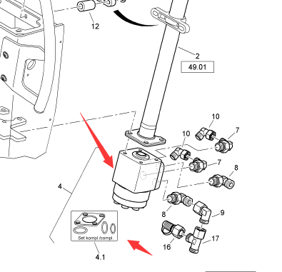 BOMAG steering gear part number 05818831