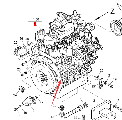 BOMAG diesel engine assembly part number 05701661